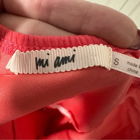 Mi Ami by Francesca’s Strappy Boho Ruffle Swing Dress Coral Pink Size Small VGUC - Picture 6 of 8